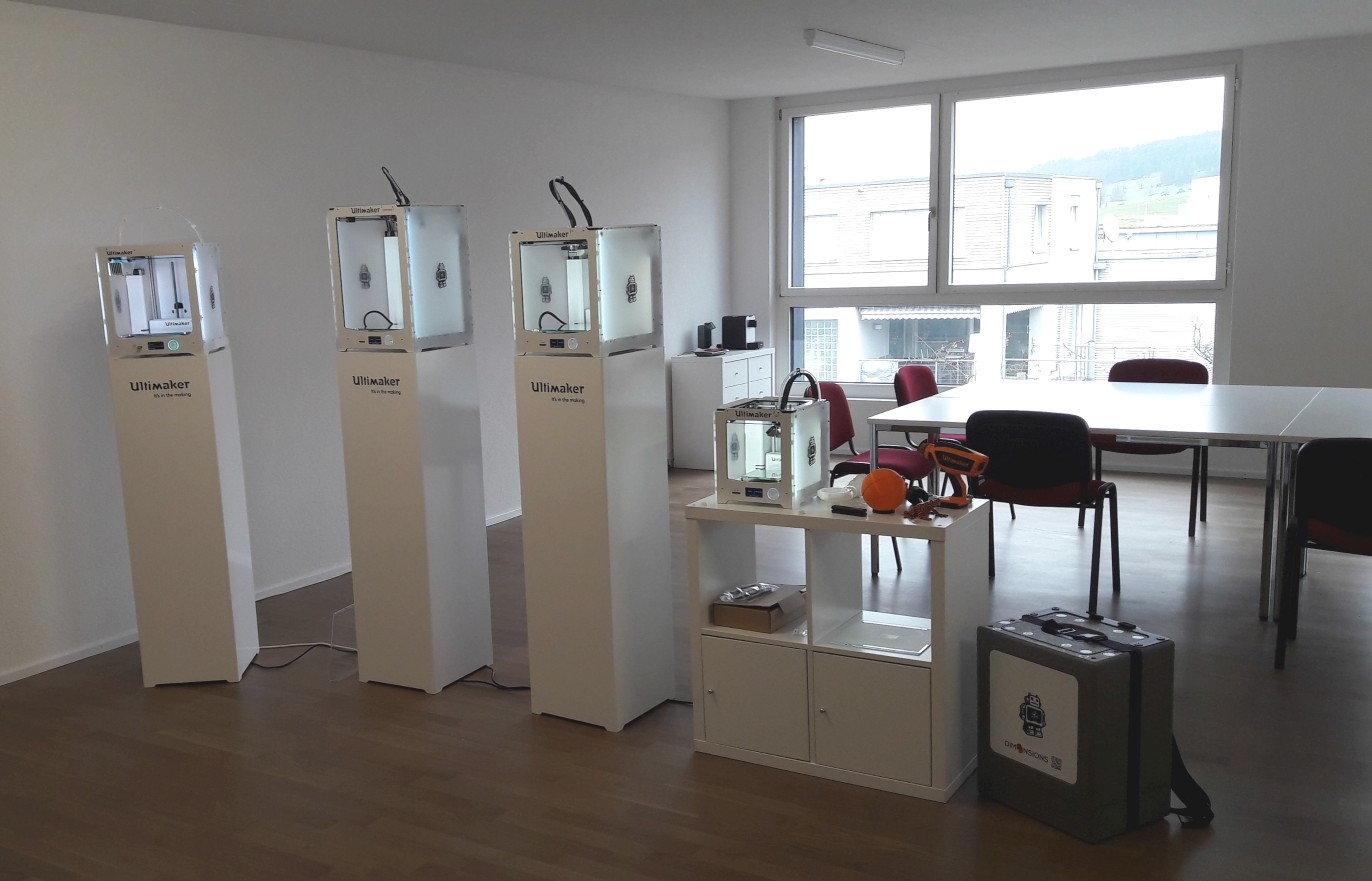 Showroom-Bereich der DIM3NSIONS GmbH