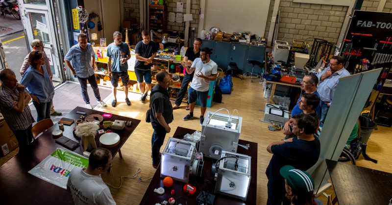 Begrüssung durch Chris vom FabLab Luzern